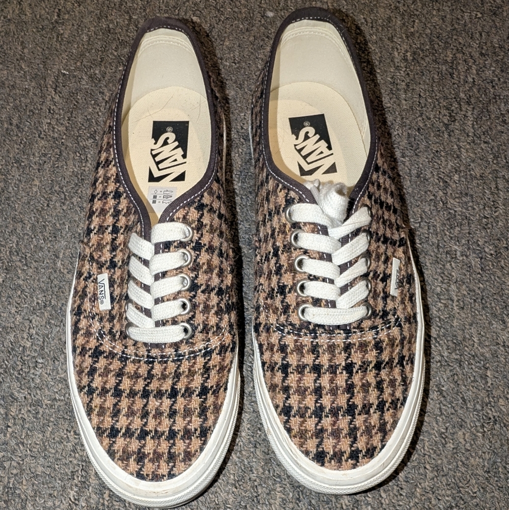 Vans Houndstooth Harris Tweed Brown Low Top Women's Size 10 - Picture 12 of 12